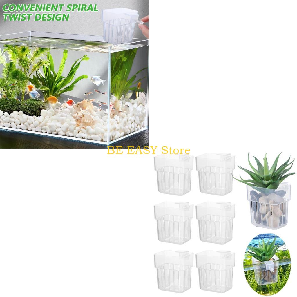 Aquarium Plant Grass - Macetero colgante hidropónico multiusos E28F, soporte
