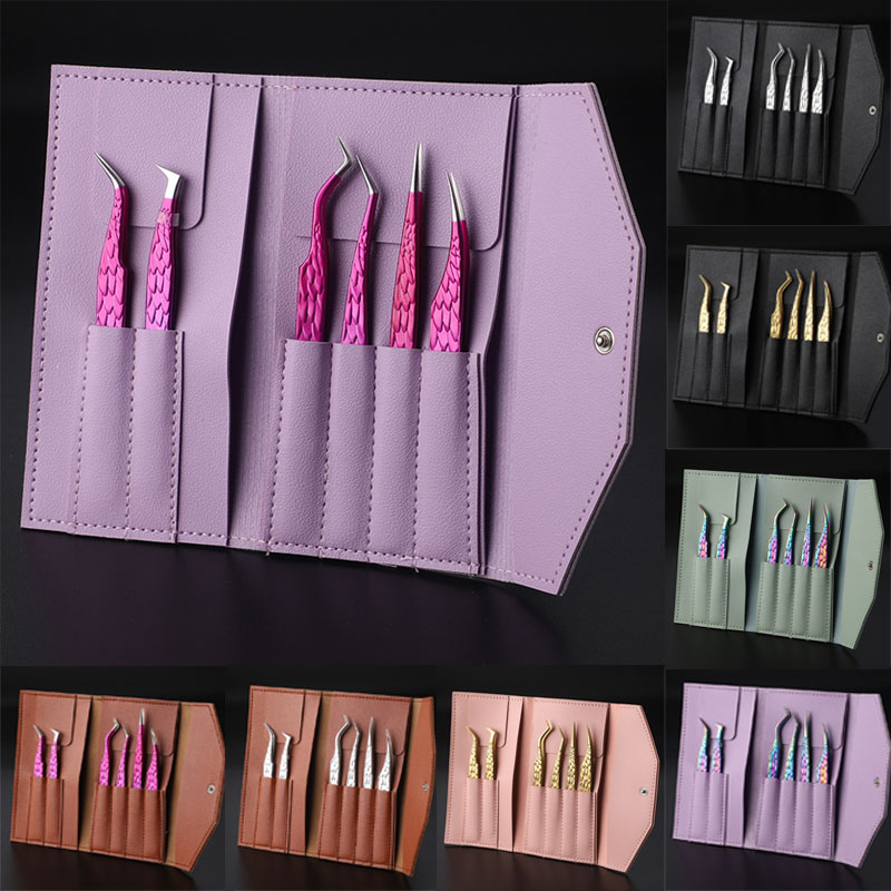 Planted Clip Tweezers - Juego de pinzas para pestañas postizas,