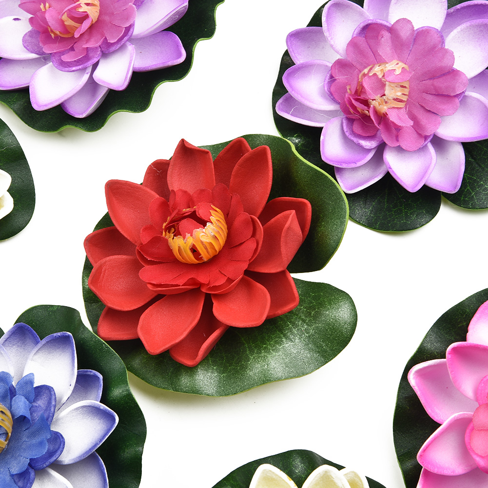 Aquarium Plant Red Lotus - Flores de Loto Artificiales a Base
